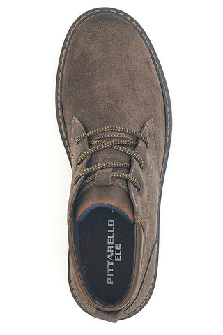 Pittarello Eco 252520024 Braune Wildleder-Ankle-Boots mit gepolstertem Schaftrand