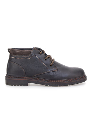 Pittarello Eco 252520024 Schwarze Stiefeletten aus echtem Leder mit gepolstertem Schaftrand