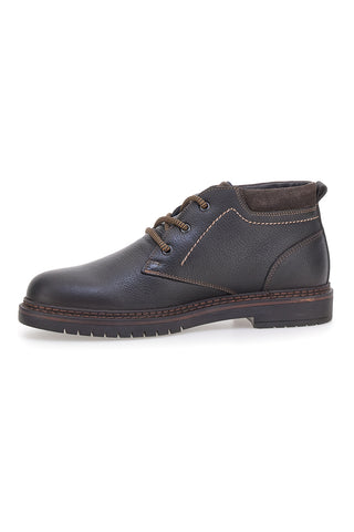 Pittarello Eco 252520024 Schwarze Stiefeletten aus echtem Leder mit gepolstertem Schaftrand