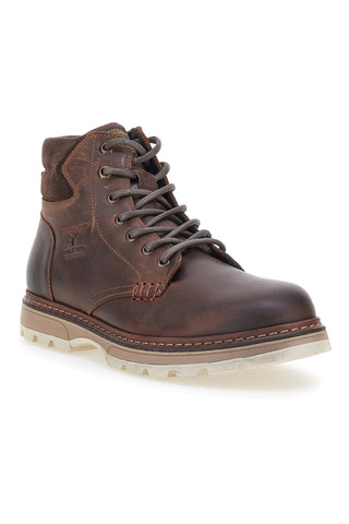 Braune Stiefeletten aus echtem Leder mit leichter Sohle. Artikelnummer: 252560008