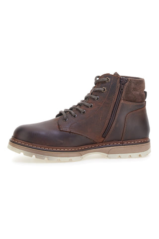 Braune Stiefeletten aus echtem Leder mit leichter Sohle. Artikelnummer: 252560008