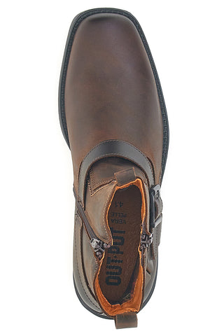 Stivaletti marroni con fibbia laterale Output 252590062