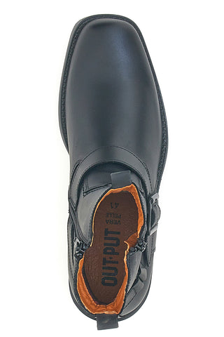 Schwarze Stiefeletten mit seitlicher Schnalle, Output 252590062
