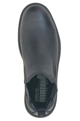 Schwarze Chelsea Boots mit verstärkter Sohle und Baumwollgürtel. HARVARD CRAZY