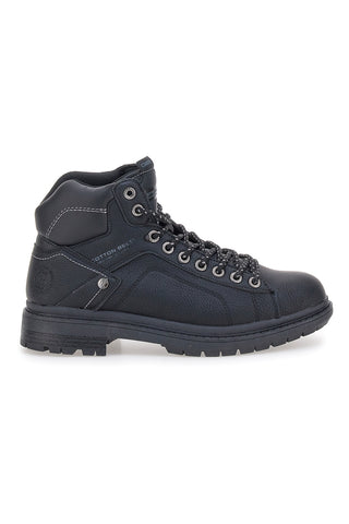Scarpe alte nere stringate collo imbottito Cotton belt STANFORD LTH