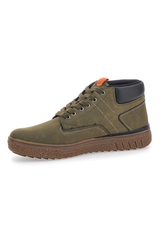 Scarpe alte verdi imbottite fondo dentellato Cotton belt CBM524A0604