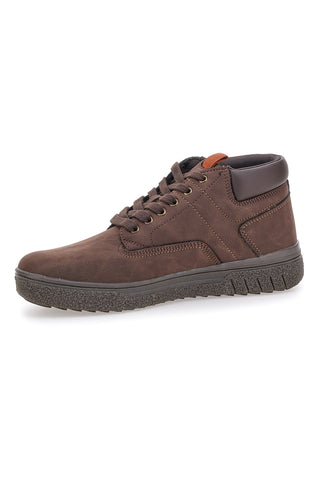 Scarpe alte marroni imbottite fondo robusto Cotton belt CBM524A0602