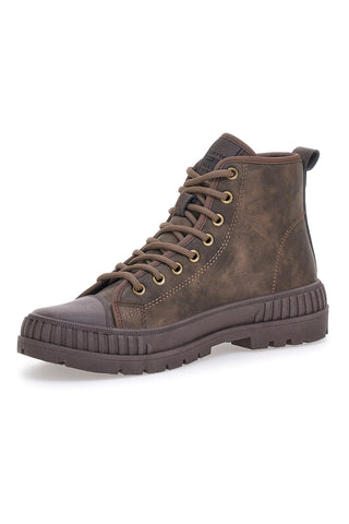 Scarpe alte marroni effetto vintage suola rinforzata Cotton belt DRE NBK