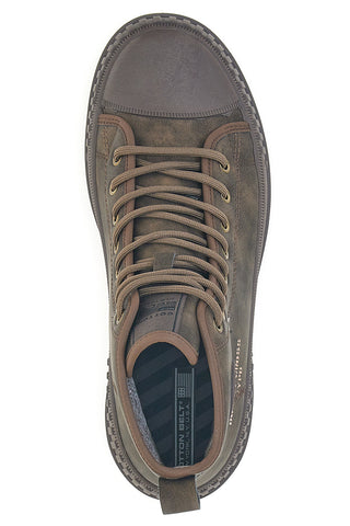 Scarpe alte marroni effetto vintage suola rinforzata Cotton belt DRE NBK