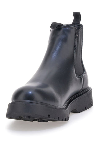 JULIEN Schwarze Chelsea Boots mit Baumwollgürtel und Tanksohle