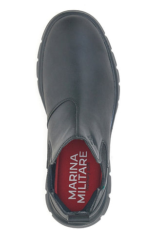 Marineblaue Stretch-Stiefeletten MM984