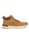 Mid-Top-Sneaker in Ocker mit marineblauer Laufsohle MM2310