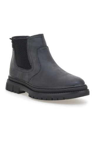 Kangaroo CA877 Schwarze Stiefeletten mit elastischem Einsatz an der Seite