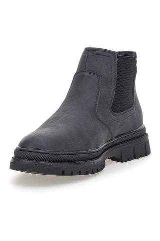 Kangaroo CA877 Schwarze Stiefeletten mit elastischem Einsatz an der Seite