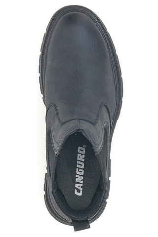 Kangaroo CA877 Schwarze Stiefeletten mit elastischem Einsatz an der Seite