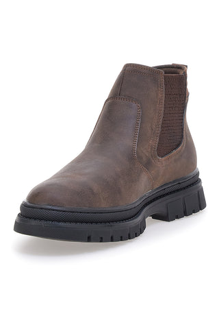 Braune Beatles-Ankle-Boots mit elastischen Einsätzen, Kangaroo CA877