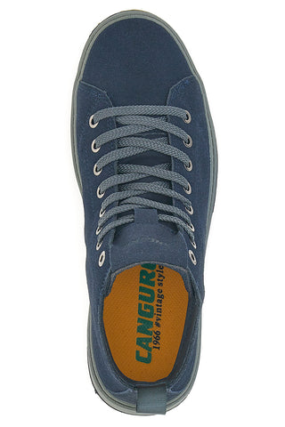 Sneakers blu in camoscio con suola in gomma Canguro CA817