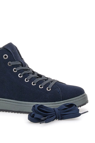 Sneakers blu in camoscio con suola in gomma Canguro CA817