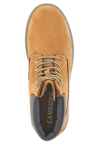 Scarponcini da uomo ocra con collarino imbottito Canguro CA825