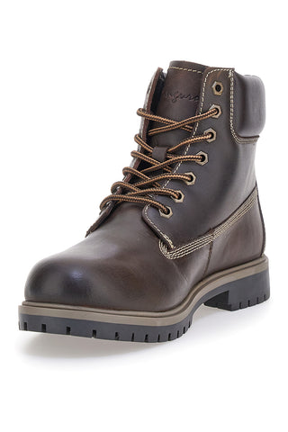 Kangaroo CA826 Herren-Ankle-Boots mit braunem, gepolstertem Schaftrand