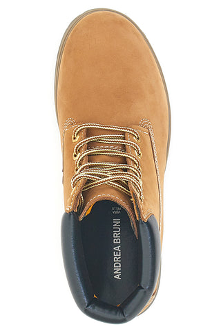 Scarponcini cuoio con collarino imbottito Andrea Bruni A028