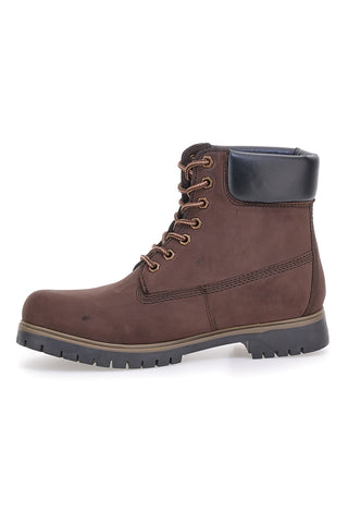 Andrea Bruni A028 braune Stiefeletten mit gepolstertem Schaftrand