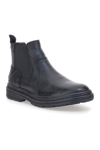 Stivaletti Beatles neri con inserti elastici Andrea Bruni 1293A02