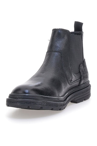 Stivaletti Beatles neri con inserti elastici Andrea Bruni 1293A02