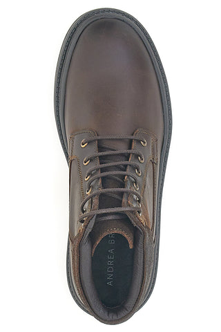 Scarponcini marroni con collarino imbottito Andrea Bruni 1293A01