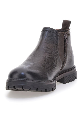 Chelsea boots marroni con zip e inserti elastici Andrea Bruni 72053