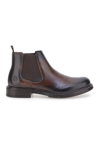 Chelsea boots marroni con inserti elastici Andrea Bruni OM08