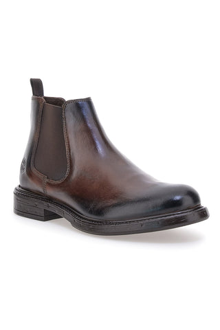 Chelsea boots marroni con inserti elastici Andrea Bruni OM08