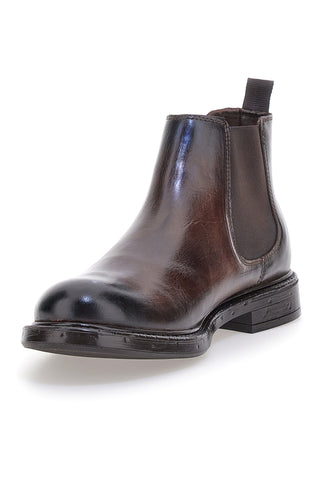 Chelsea boots marroni con inserti elastici Andrea Bruni OM08