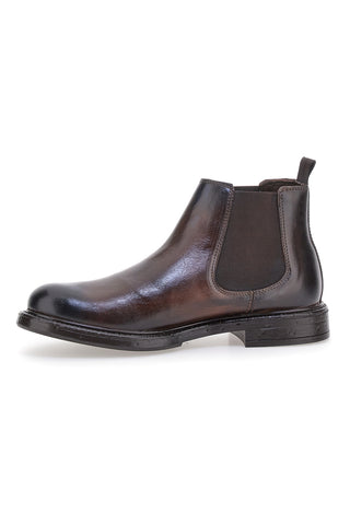 Chelsea boots marroni con inserti elastici Andrea Bruni OM08