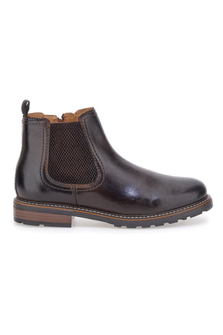 Braune Chelsea-Boots mit Reißverschluss und elastischen Einsätzen, Andrea Bruni LK02