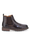 Chelsea boots marroni con zip e inserti elastici Andrea Bruni LK02