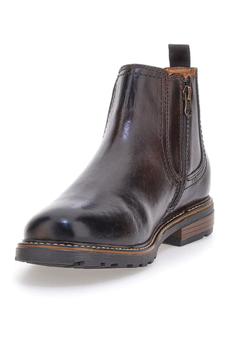 Chelsea boots marroni con zip e inserti elastici Andrea Bruni LK02