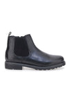 Schwarze Chelsea-Boots mit Reißverschluss und elastischen Einsätzen, Andrea Bruni LK02