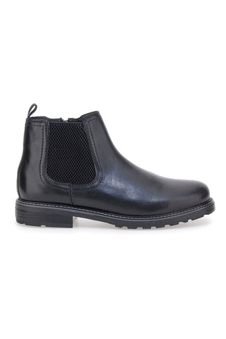Chelsea boots neri con zip e inserti elastici Andrea Bruni LK02