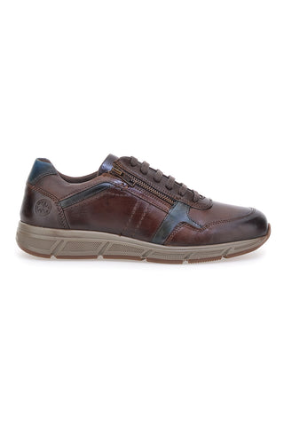 Andrea Bruni AM901 Herren-Reißverschlussschuhe aus braunem Leder