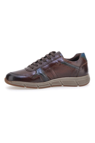 Scarpe da uomo marroni in pelle con zip Andrea Bruni AM901