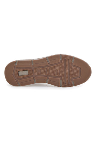 Scarpe da uomo marroni in pelle con zip Andrea Bruni AM901