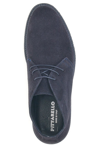 Polacchine blu in pelle scamosciata con suola in gomma Pittarello Focus 550