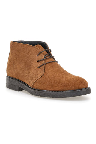 Polacchine tabacco in pelle scamosciata con suola in gomma Pittarello Focus 550