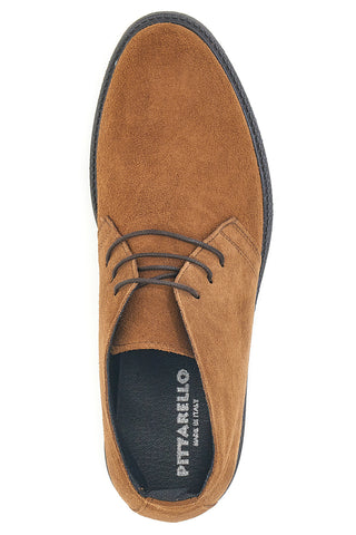 Polacchine tabacco in pelle scamosciata con suola in gomma Pittarello Focus 550