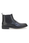 Pittarello Focus 042 Schwarze Leder-Beatles-Ankle-Boots mit elastischen Einsätzen