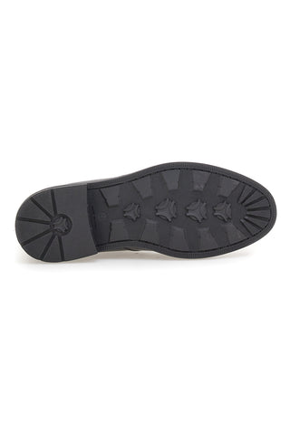Pittarello Focus 042 Schwarze Leder-Beatles-Ankle-Boots mit elastischen Einsätzen