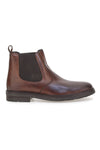 Pittarello Focus 042 braune Leder-Ankle-Boots mit elastischen Einsätzen