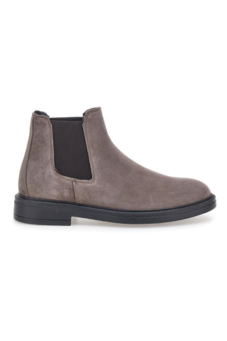 Taubengraue Stiefeletten aus echtem Leder mit elastischen Einsätzen von Pittarello Focus 1980