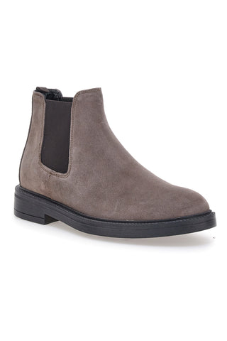 Stivaletti tortora in vera pelle con inserti elastici Pittarello Focus 1980